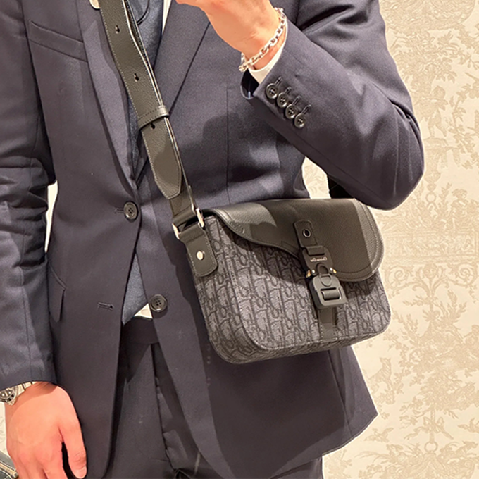 9a+ quality dior men messenger saddle bag